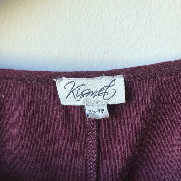 Kismet maroon Henley long sleeve ladies xs - Picture 2 of 4